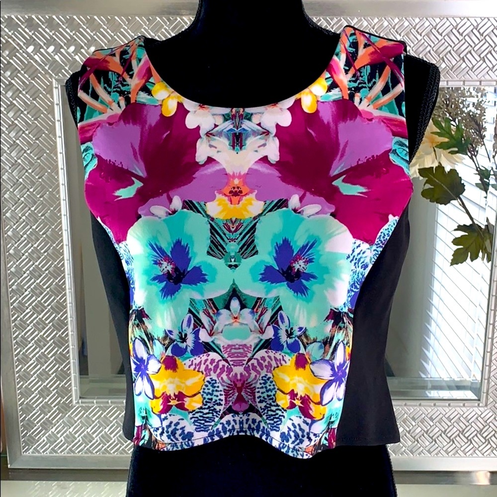 Nicole Miller Enchanted Eden Crop Top - Picture 2 of 14